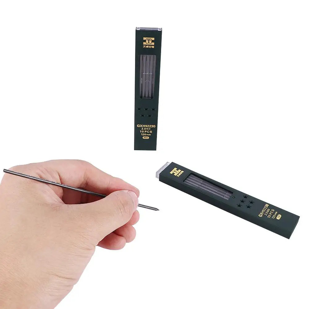 Compasses Core 10 Pcs/box Automatic Pencils 2.0mm Mechanical Pencil Refill Student Stationery for School Supplies HB/2B Lead Peaceful Pleasures Health and Wellness