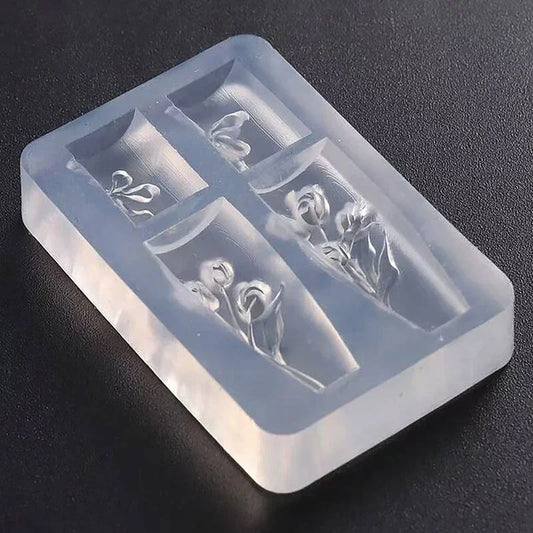 Nail Mold Silicone Nail Art Decorations DIY Flower Tulip Design Nail Art Template Stereoscopic Manicure Tools Peaceful Pleasures Health and Wellness