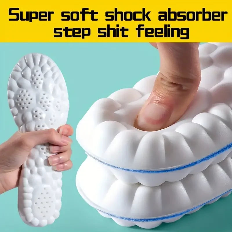 4D Latex Sport Insoles Super Soft High Elasticity Shoe Pads, Deodorant Cushion Arch Support Running Insoles Foot Insole Peaceful Pleasures Health and Wellness