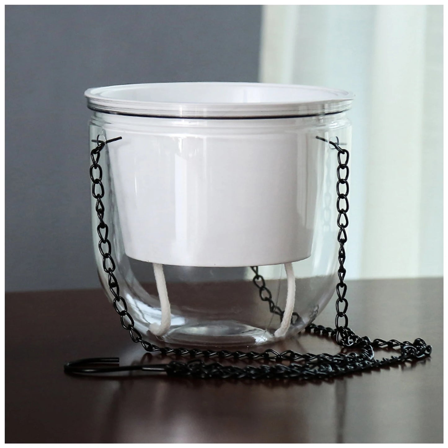Hanging Type Desktop Flower Pot Automatic Water Absorption Water Hanging Pots for Living Room Bedroom Peaceful Pleasures Health and Wellness 210mm Hanging