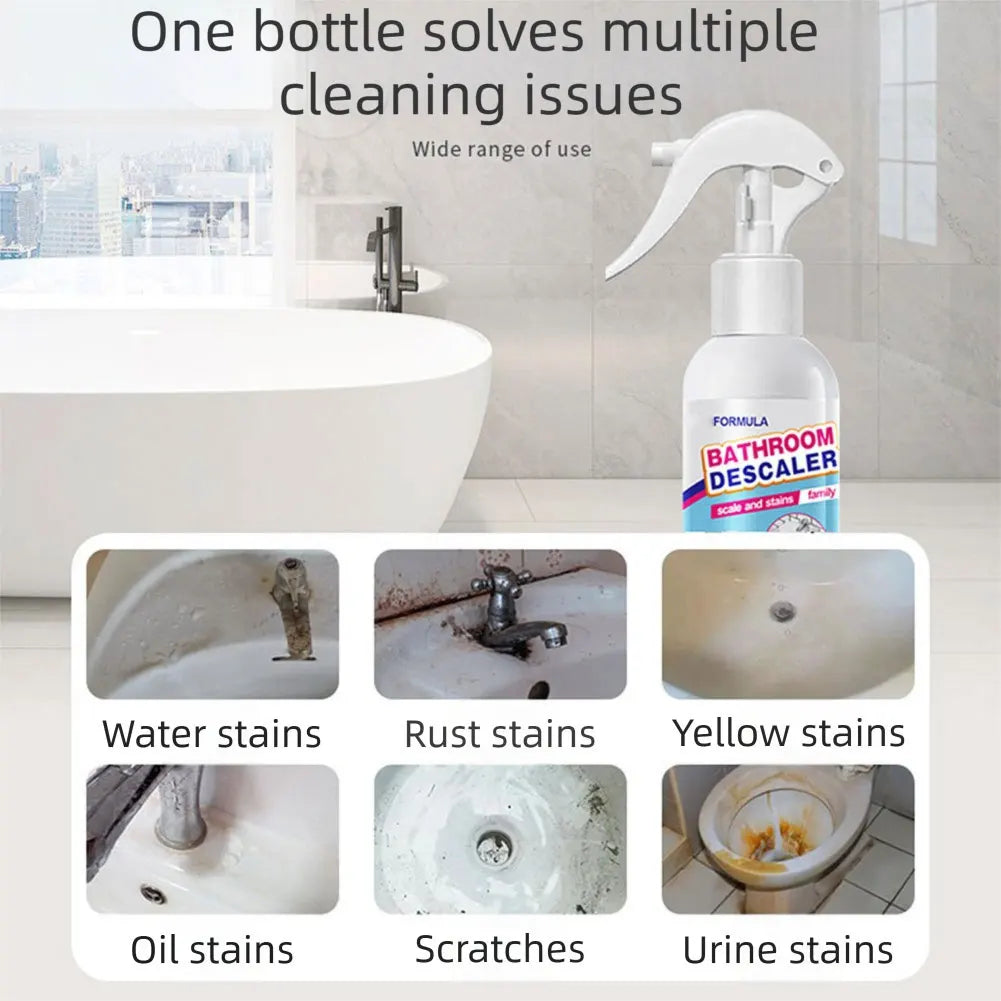 Anti-Limescale Foam Spray Bathroom Descaler Foam Powerful Cleaner Spray All Purpose Stubborn Stains Cleaner For Tiles Bathtubs Peaceful Pleasures Health and Wellness
