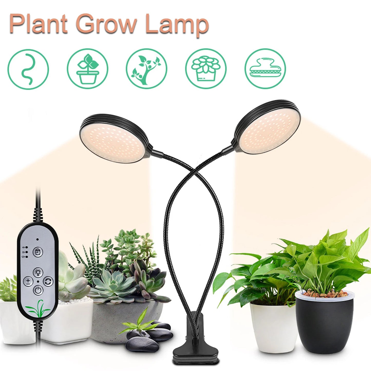 30W LED Plant Grow Light Full Spectrum Growth Indoor Greenhouse Lamp