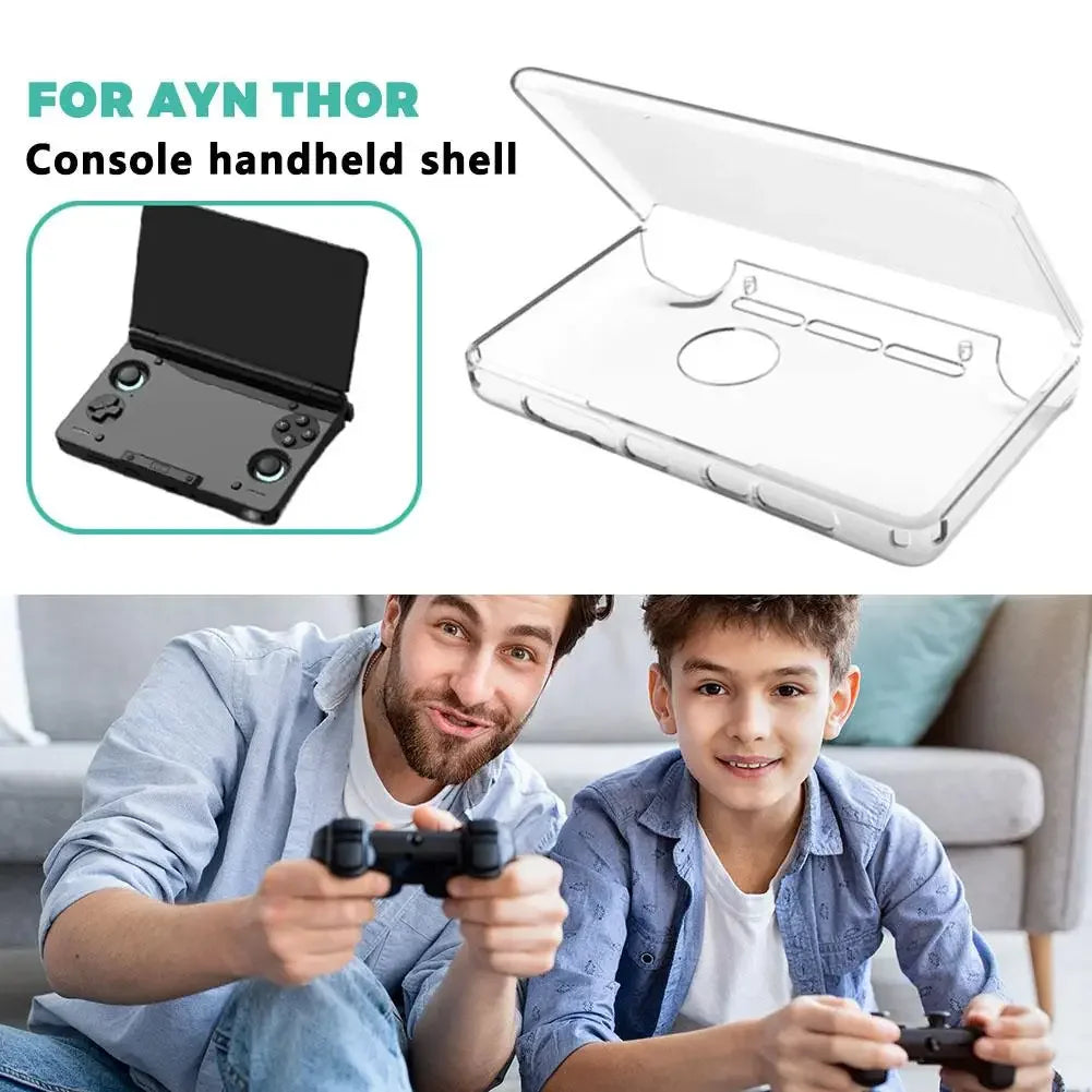 Clear Case for AYN THOR New Dual-Screen Flip Game Console Handheld Shell Protective Case for AYN THOR Gaming Accessories Peaceful Pleasures Health and Wellness