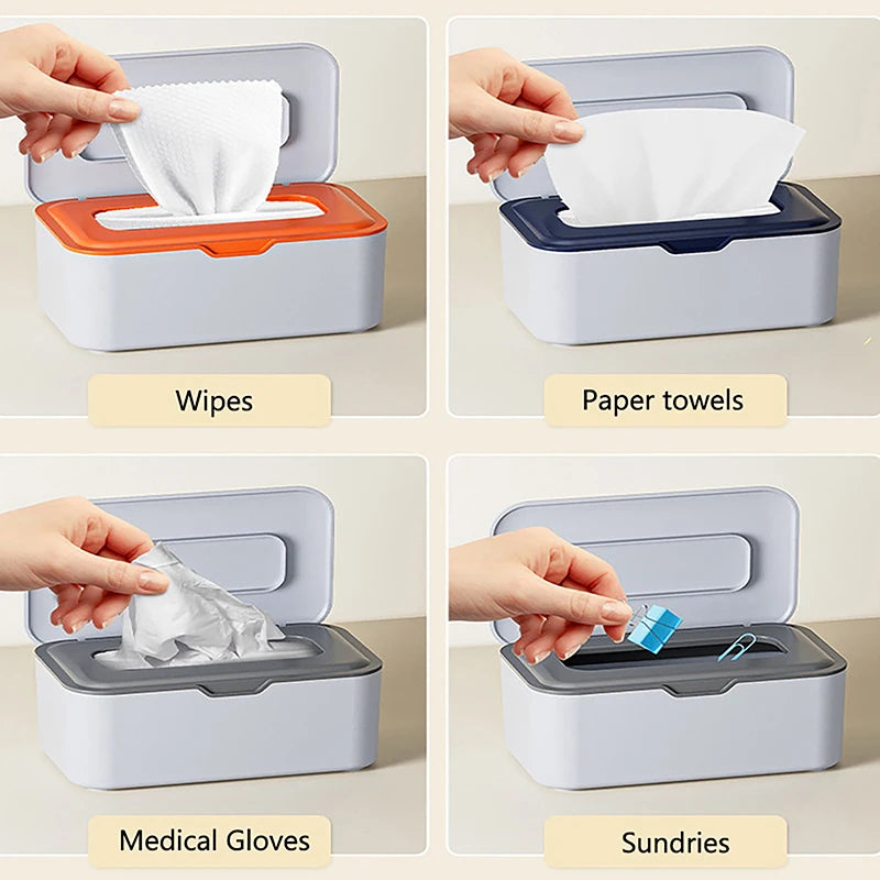 Dustproof Wet Wipes Dispenser Box with Lid | Home & Office