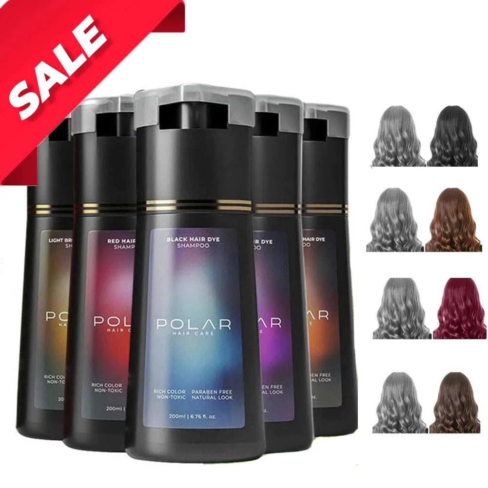 Color-Dyeing Hair Shampoo – Natural Gray Coverage for Men & Women 200ml Peaceful Pleasures Health and Wellness