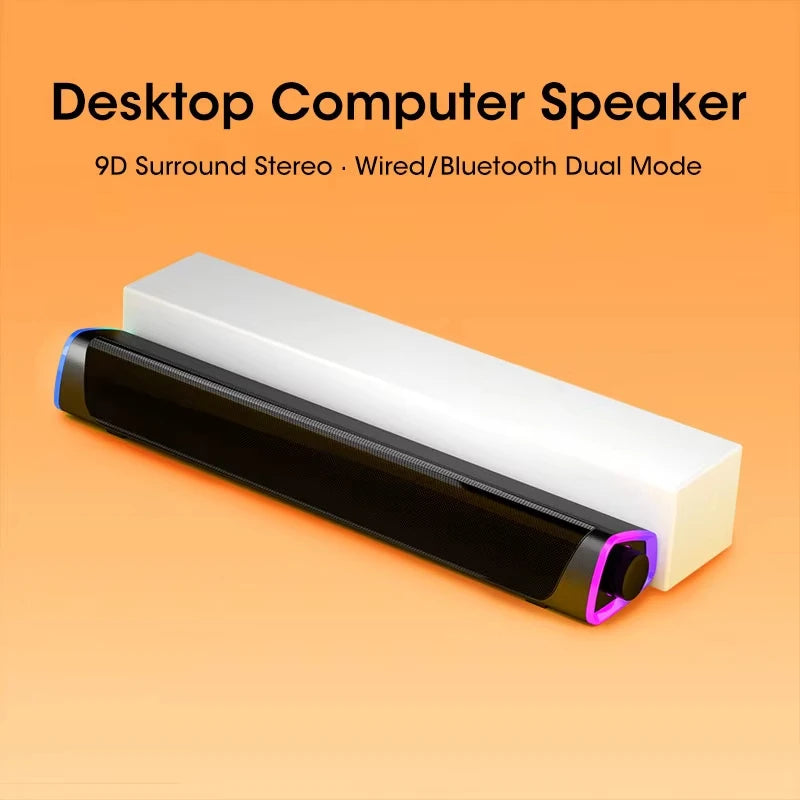 Bluetooth Wired Computer Speaker Bar Stereo Sound Subwoofer Loudspeaker For Macbook Laptop Notebook PC Music Player Peaceful Pleasures Health and Wellness