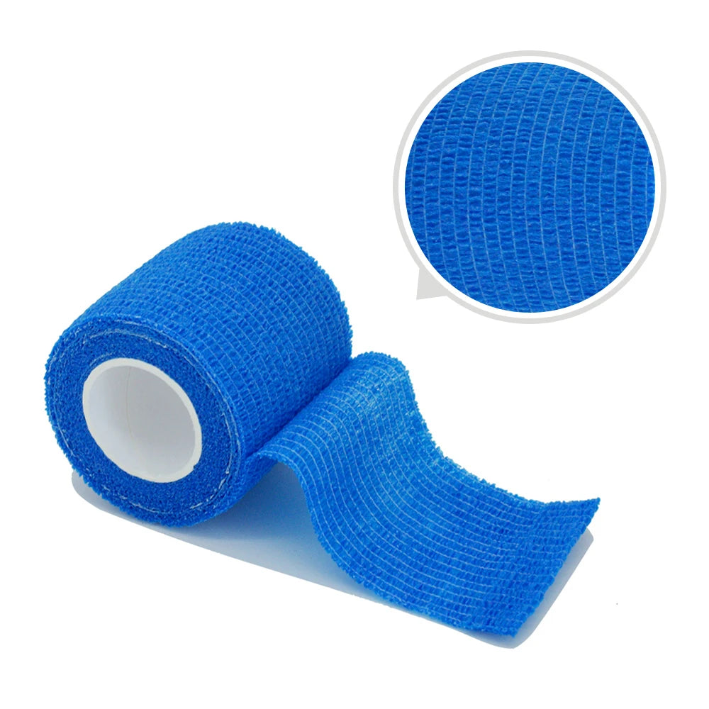 2.5/5/10cm*4.8m Gauze Bandage Self-adhesive Breathable Elastic Bandages for Sports Fixing Finger Wrist Leg Sports Protector Peaceful Pleasures Health and Wellness