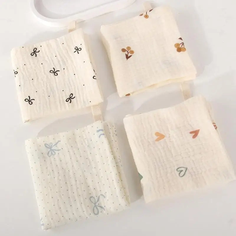 Baby Washcloths 5-Pack | 4-Layer Soft Cotton Muslin Towels