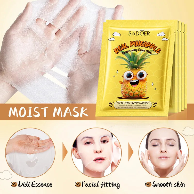 SADOER Fresh Fruit Face Masks 8pc – Hydrate & Brighten Skin