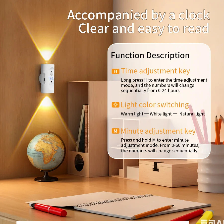 Motion Sensor LED Wall Light – 3 Colors Wireless Magnetic Spotlight