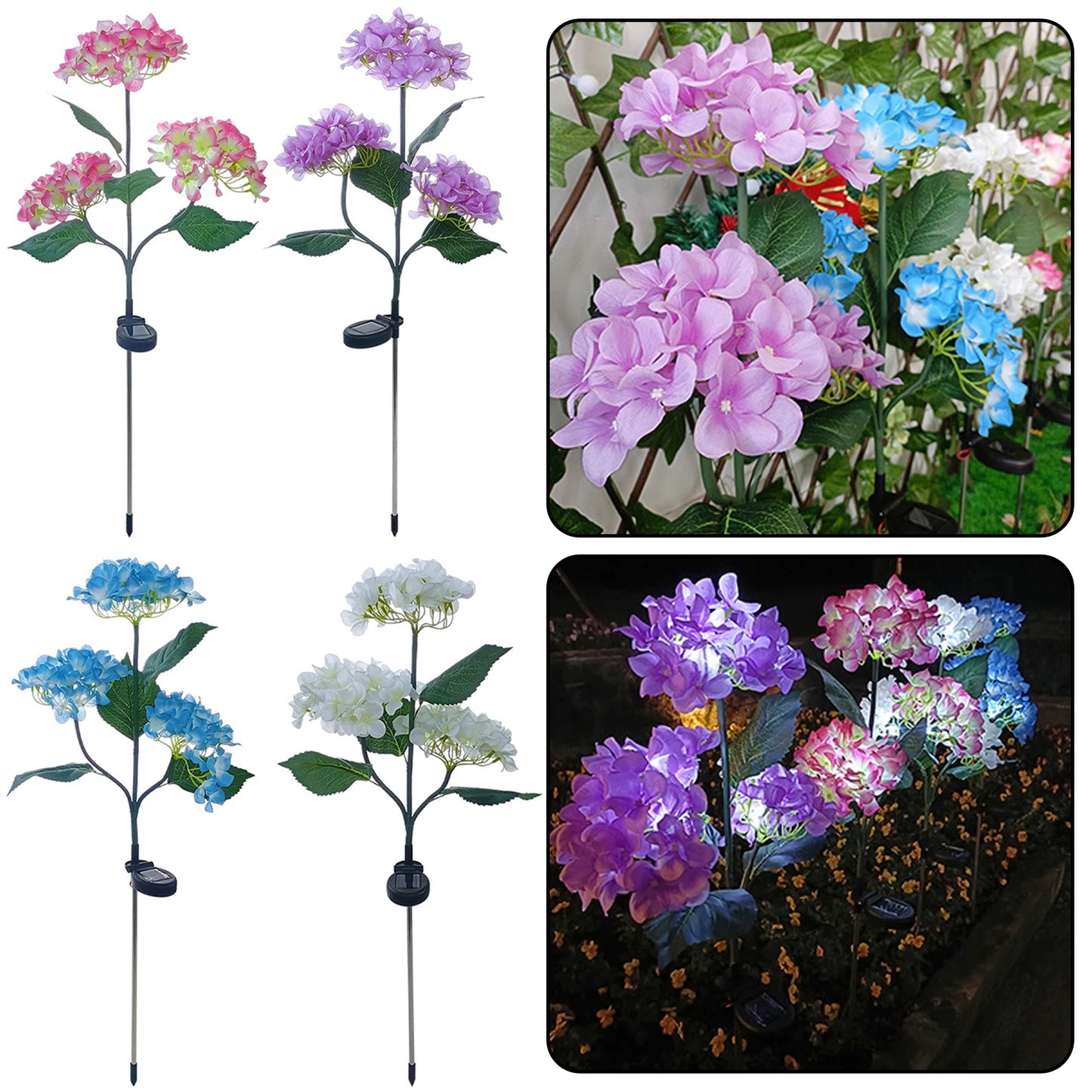 Solar Garden Decorative Lights,Solar Powered Outdoor Pathway Light,Yard Decorations Outdoor,Waterproof Landscape Flower Lighting Peaceful Pleasures Health and Wellness Blue