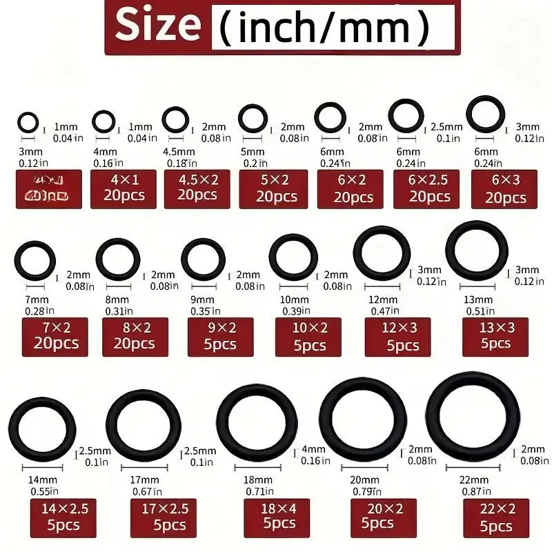 O-ring Classification Kit of Oil-resistant and Water-resistant Rubber Used for Sealing in Automotive Mechanical Applications Peaceful Pleasures Health and Wellness