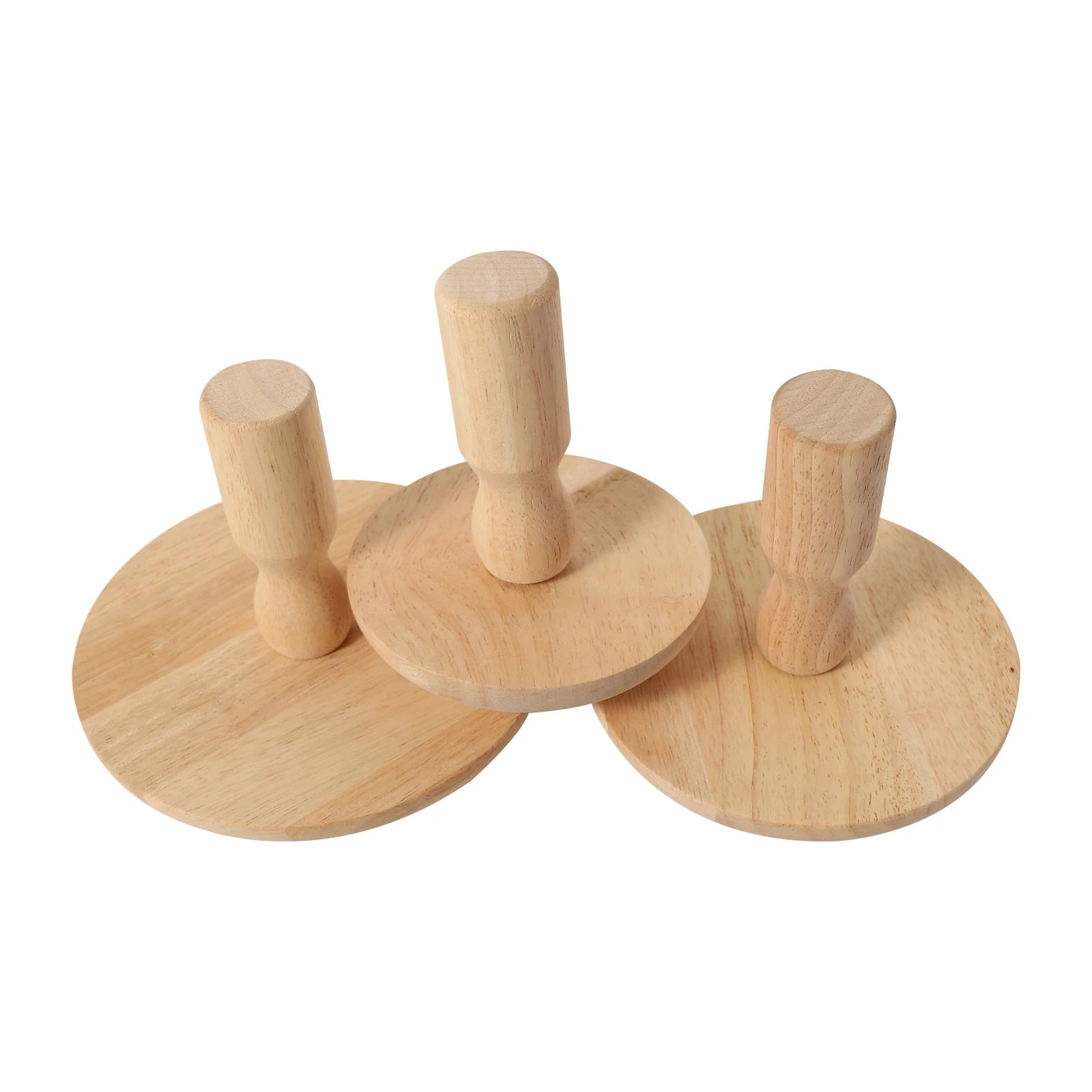 Pottery Mold 4.5'',5.5'',6.5'',7.5",8.5",9.5",10.5" Dishe Plaster Molds Wood Pottery Tools with Handle Press Molds for Pottery Peaceful Pleasures Health and Wellness 5.5in
