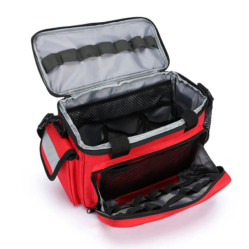 Outdoor First Aid Kit Medical Bag Isolation Multi-pocket Large Storage Portable Cross Emergency Medical Bag Sports Travel Bag Peaceful Pleasures Health and Wellness
