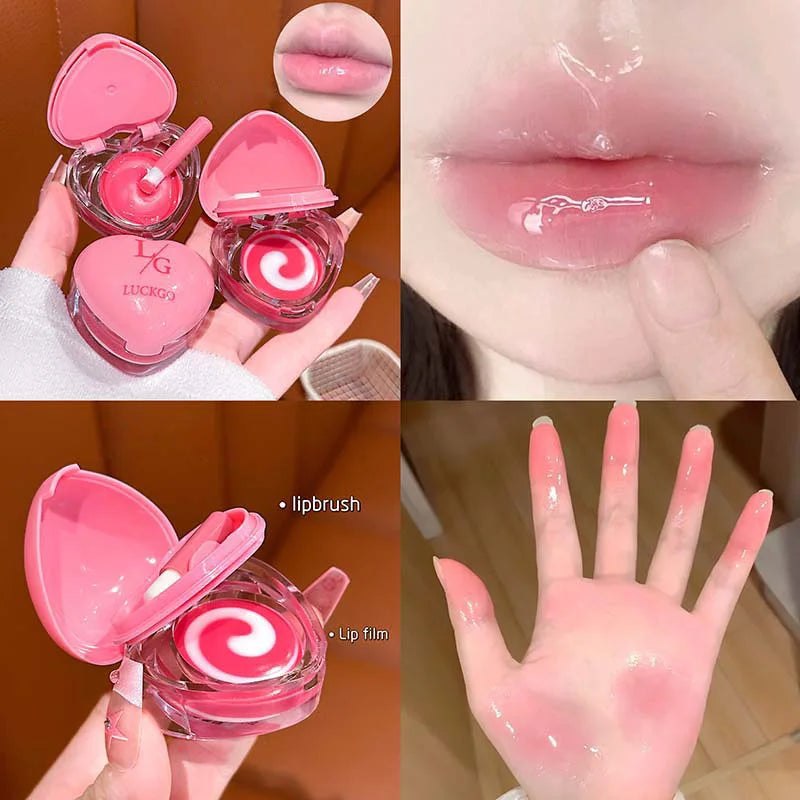 Luckgo Heart Double Color Lip Mask – Pink Tint & Hydration