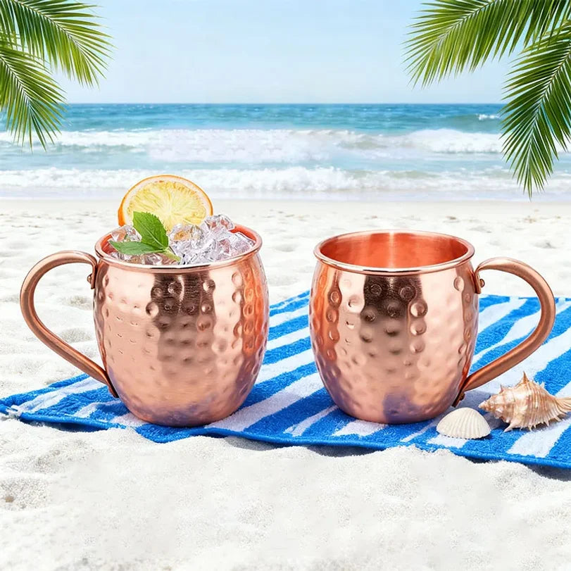 100% Copper Moscow Mule Mug Durable Coppery Beer Mugs 350ml Coffee Mug Milk Cup Pure Copper Bar Cup Drinkware 2026new Peaceful Pleasures Health and Wellness