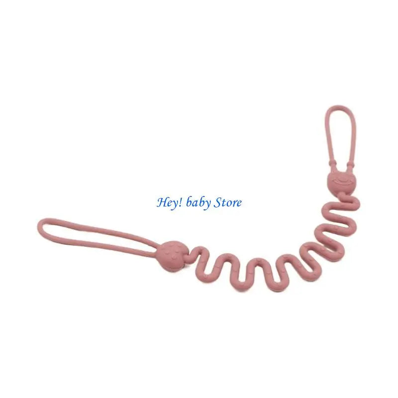 Silicone Pacifier Clip & Teether Holder for Baby Boys & Girls