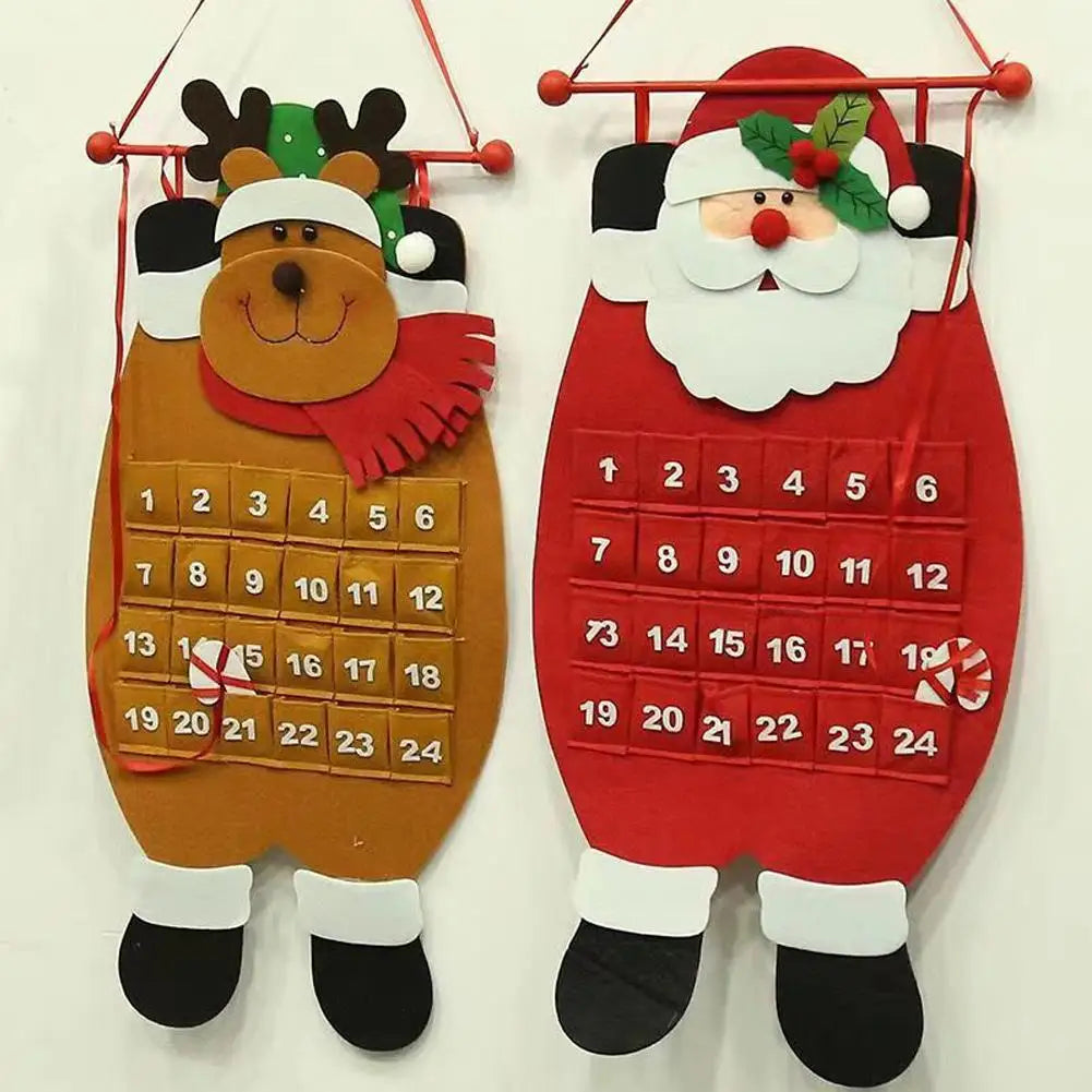 Felt Christmas Advent Countdown Calendar | DIY Tree Ornaments