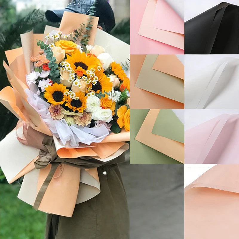 20Pcs Waterproof Two-Sided Floral Wrapping Paper 58×58cm