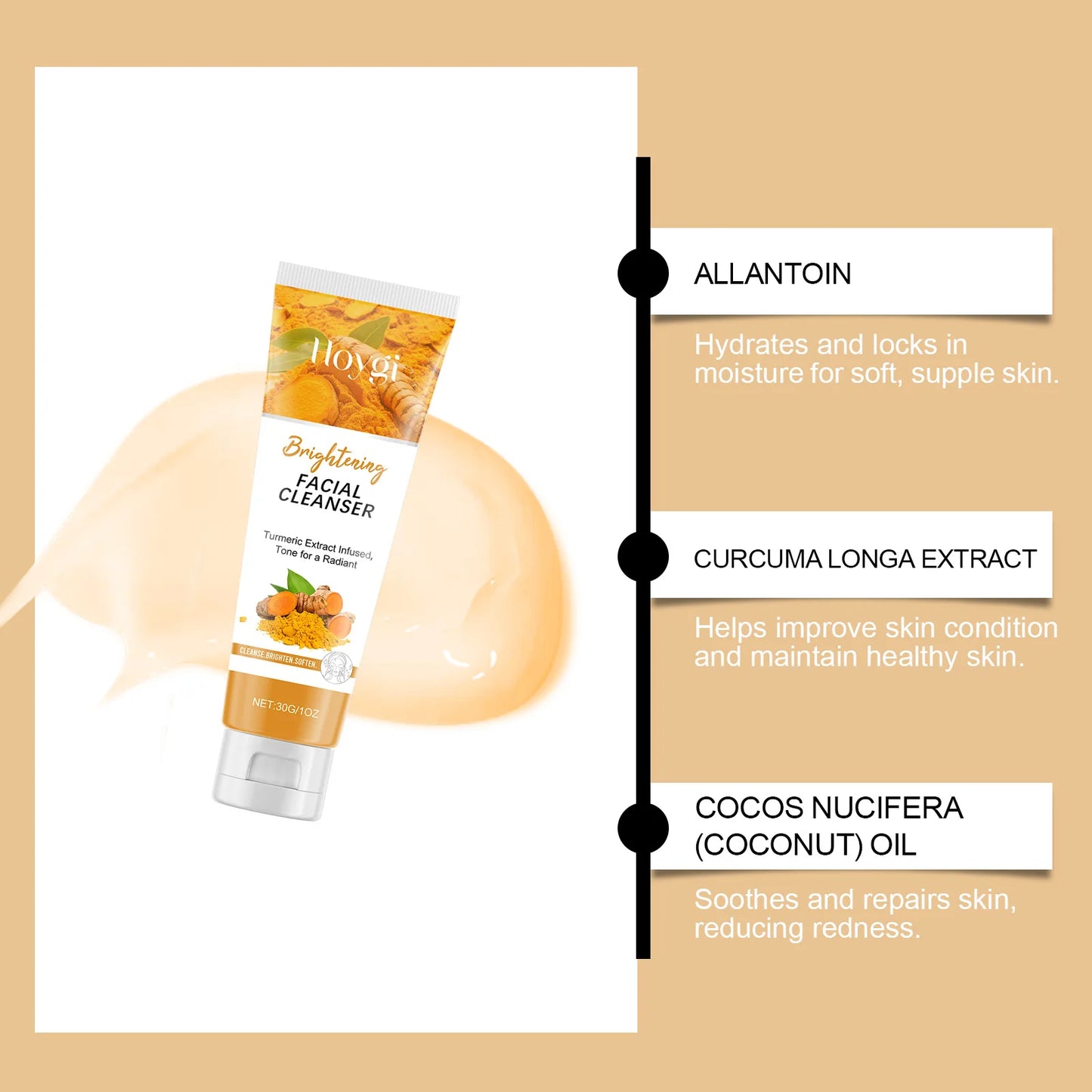 Turmeric Brightening Skincare Set – Cream & Cleanser