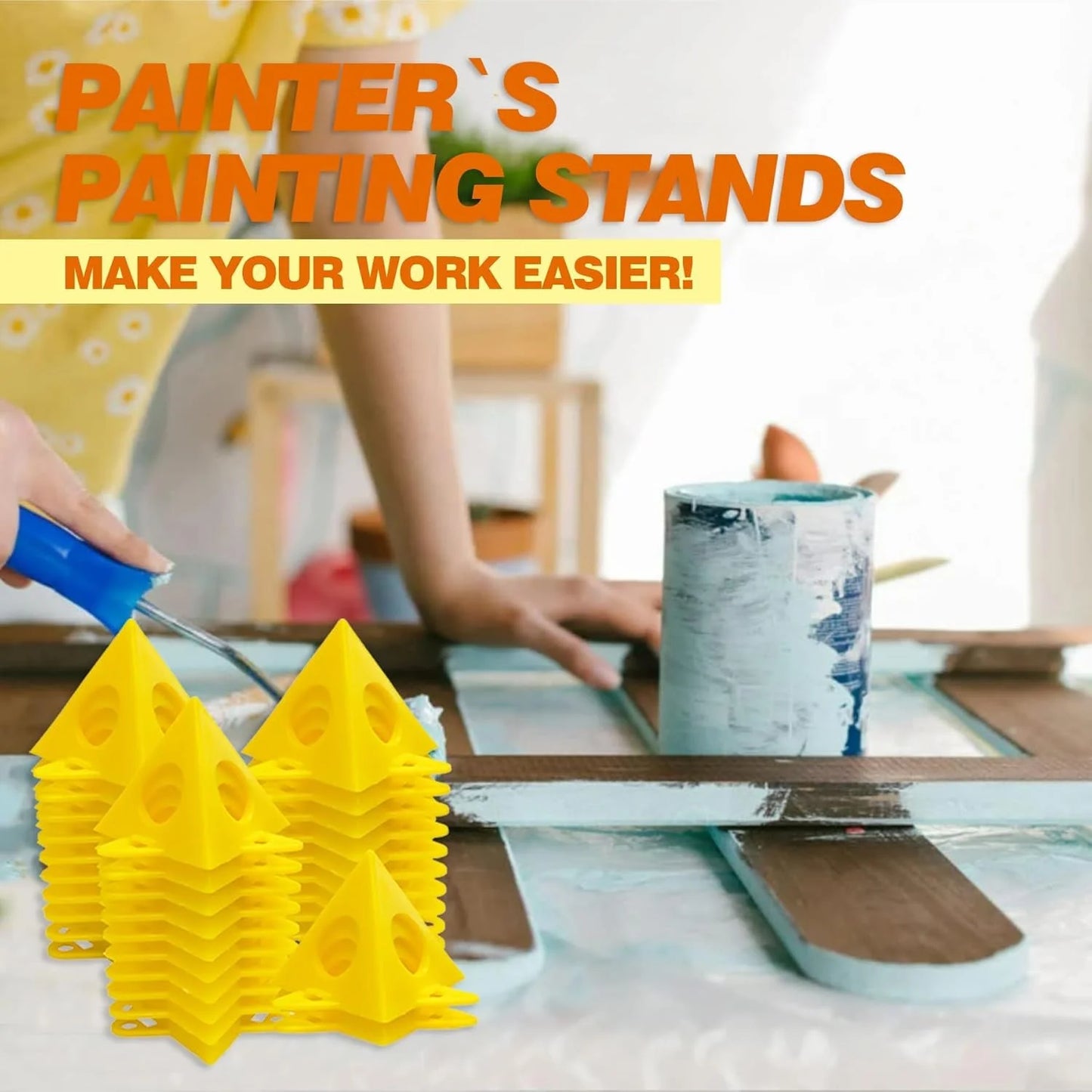 Painters Pyramid Stands Cabinet Doors Paint Pouring Mini Triangle