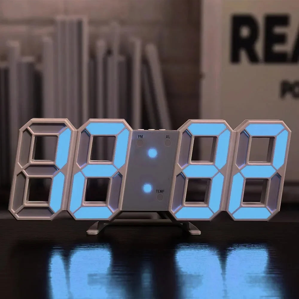 Digital Wall Clock Desk Watches Electronic Alarm Modern Home Decoration for Bedroom Decor Interior Led Table Clocks Living Room Peaceful Pleasures Health and Wellness BW