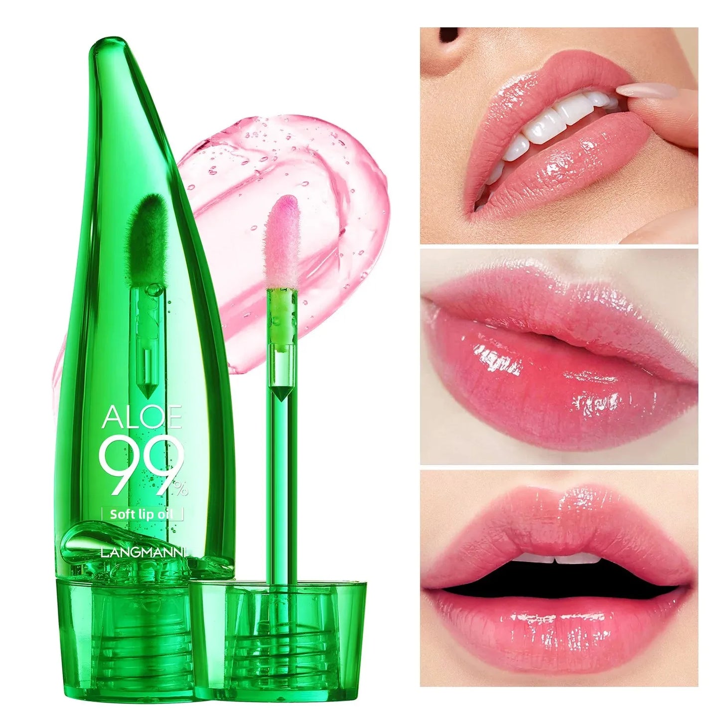 Aloe Vera Color-Changing Lip Gloss Oil – Strawberry Flavor