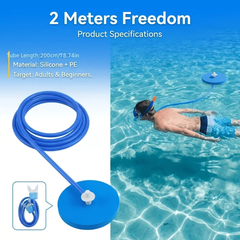 1-Piece Diving Snorkel Breathing Tube Snorkeling Equipment for Adults, Universal Anti-Choking Silicone Diving Breathing Tube Trainer Peaceful Pleasures Health and Wellness