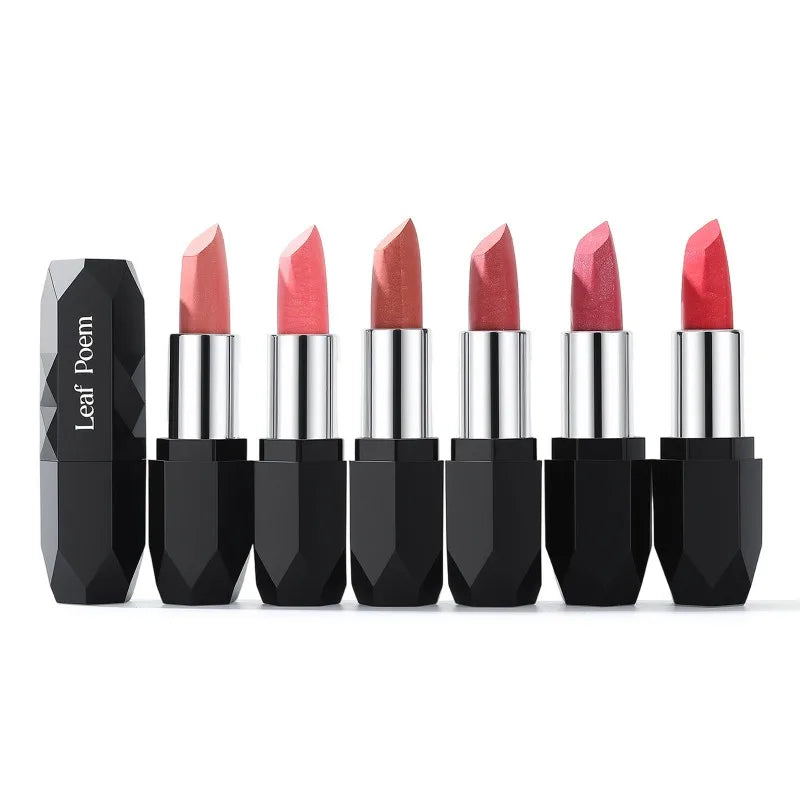 Metallic Lipstick – Frosted Bronze Gold Shimmer, Waterproof