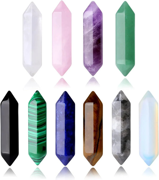 10-Piece Healing Crystals Set | Amethyst, Rose Quartz & Reiki Crystal Healing Set Peaceful Pleasures Health and Wellness 10pcs