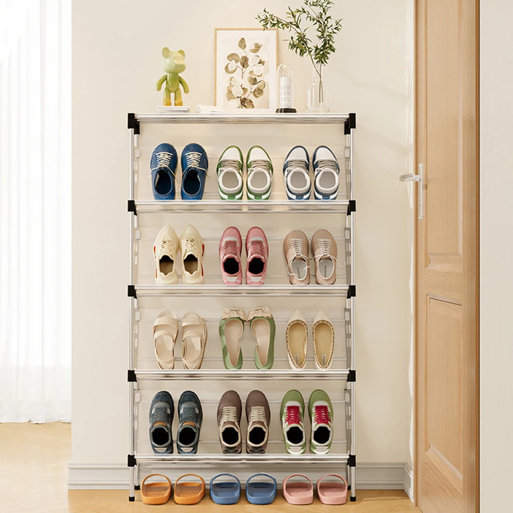 Ultra Thin Shoe Rack, Multi-Layer Household Small Narrow Doorway, Simple Sloping Shoe Storage Rack, Shoe Rack Behind The Door Peaceful Pleasures Health and Wellness
