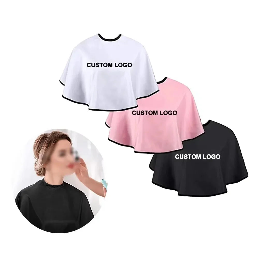 Hair Dye Tools Short Square Black Waterproof Hairdressing Salon Barber Hair Cutting Cape Cloth Wrap Hairdressing Cape Barber Peaceful Pleasures Health and Wellness black