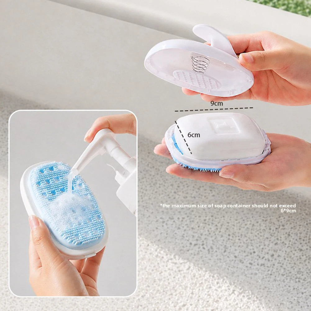 Detachable Long Handle Bath Brush with Soap Reservoir