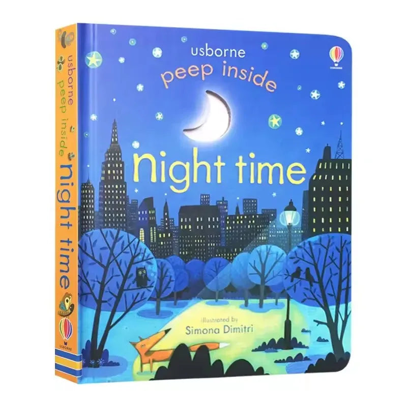 Usborne Peep Inside Night Time 3D Flap Educational English Picture