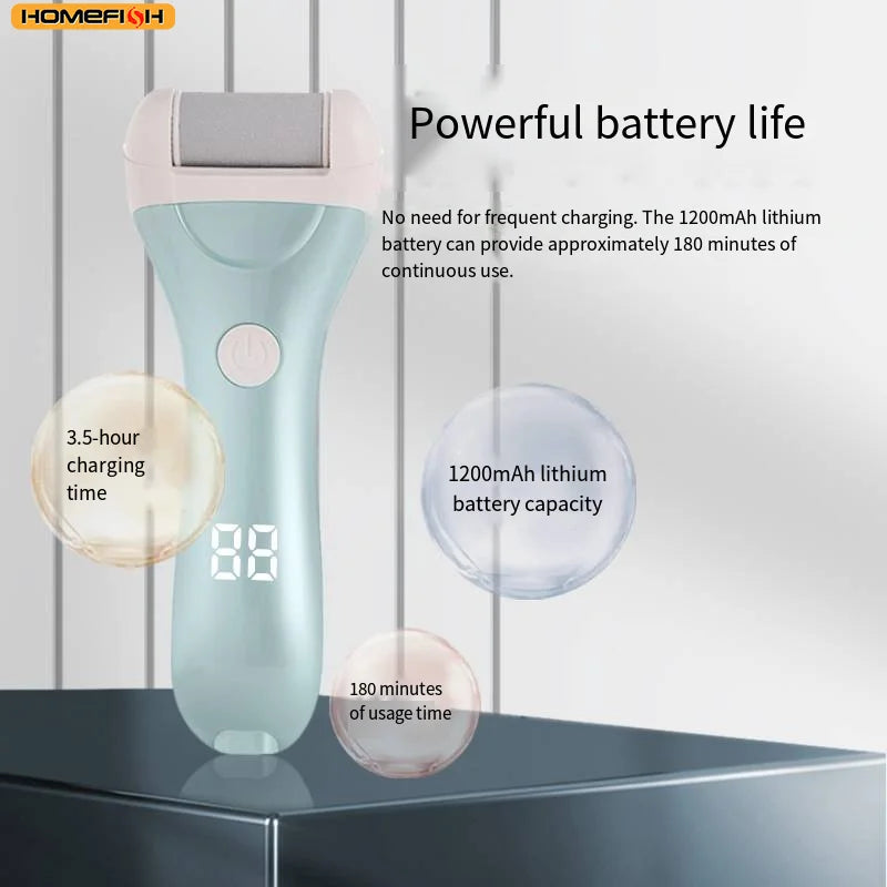 Electric Foot File Callus Remover – USB Rechargeable + 3 Heads Electric Foot File Peaceful Pleasures Health and Wellness