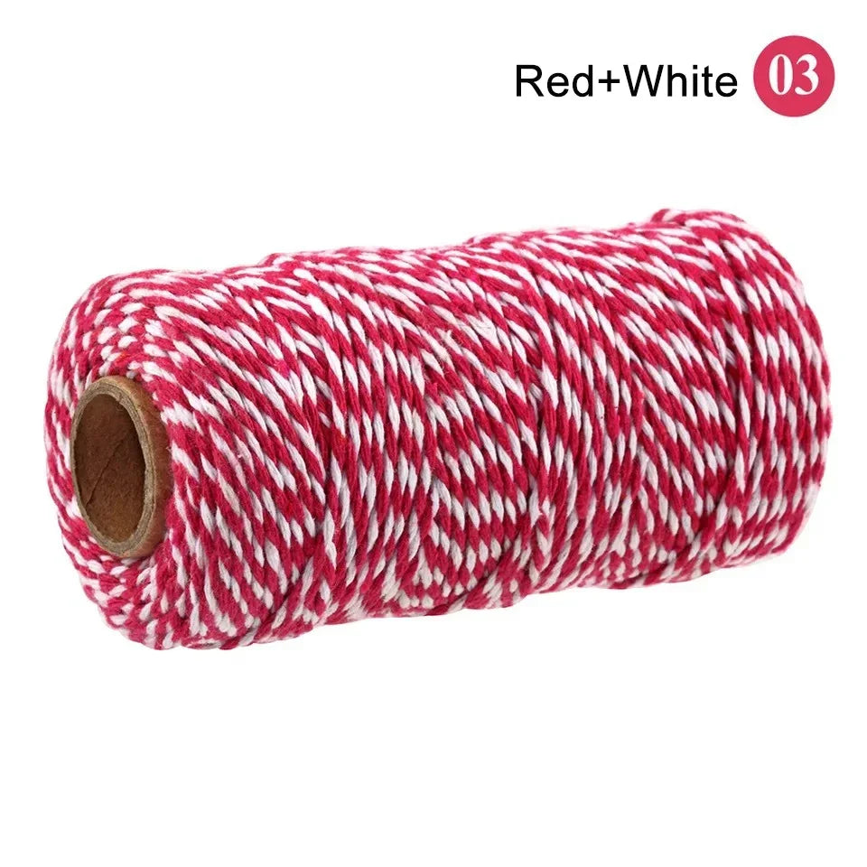 100M Two-Color Cotton Baker's Twine 2mm – Craft & Gift Cord