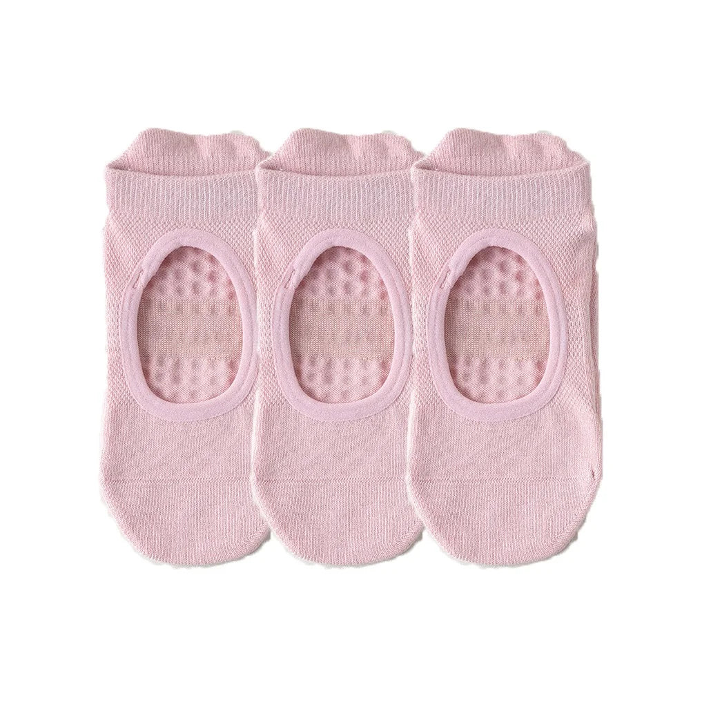 1/6_Pairs Women'S Yoga Socks Non-Slip Pilates Dance Socks Non-Slip Floor Slippers With Handles For Gym Indoor And Fitness Ballet Peaceful Pleasures Health and Wellness 3Pairs 1