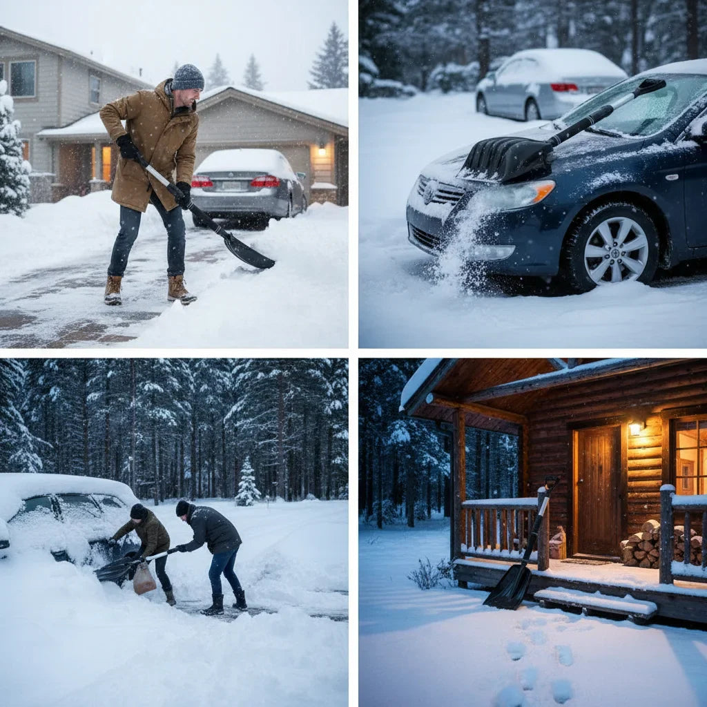 Multifunctional Snow Shovel – Telescopic Detachable Portable