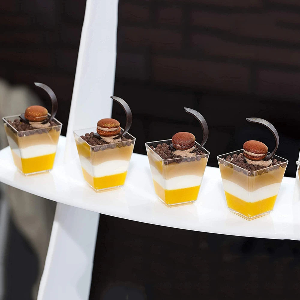 20/50/100Pcs 2oz mini disposable 60ml square Dessert Sample Cups Reusable Small Tasting Party Serving Bowl Cake Ice Cream Cups Peaceful Pleasures Health and Wellness