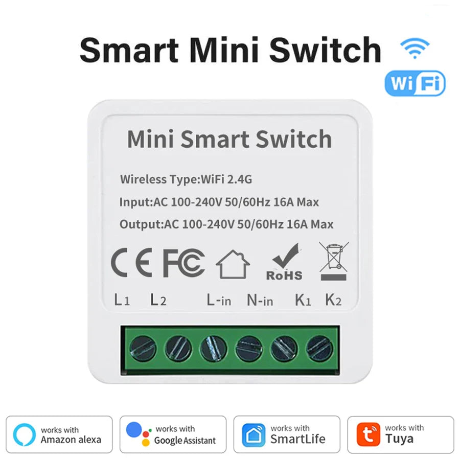 Smart WiFi/Zigbee 16A–20A Switch Module | Tuya & Alexa