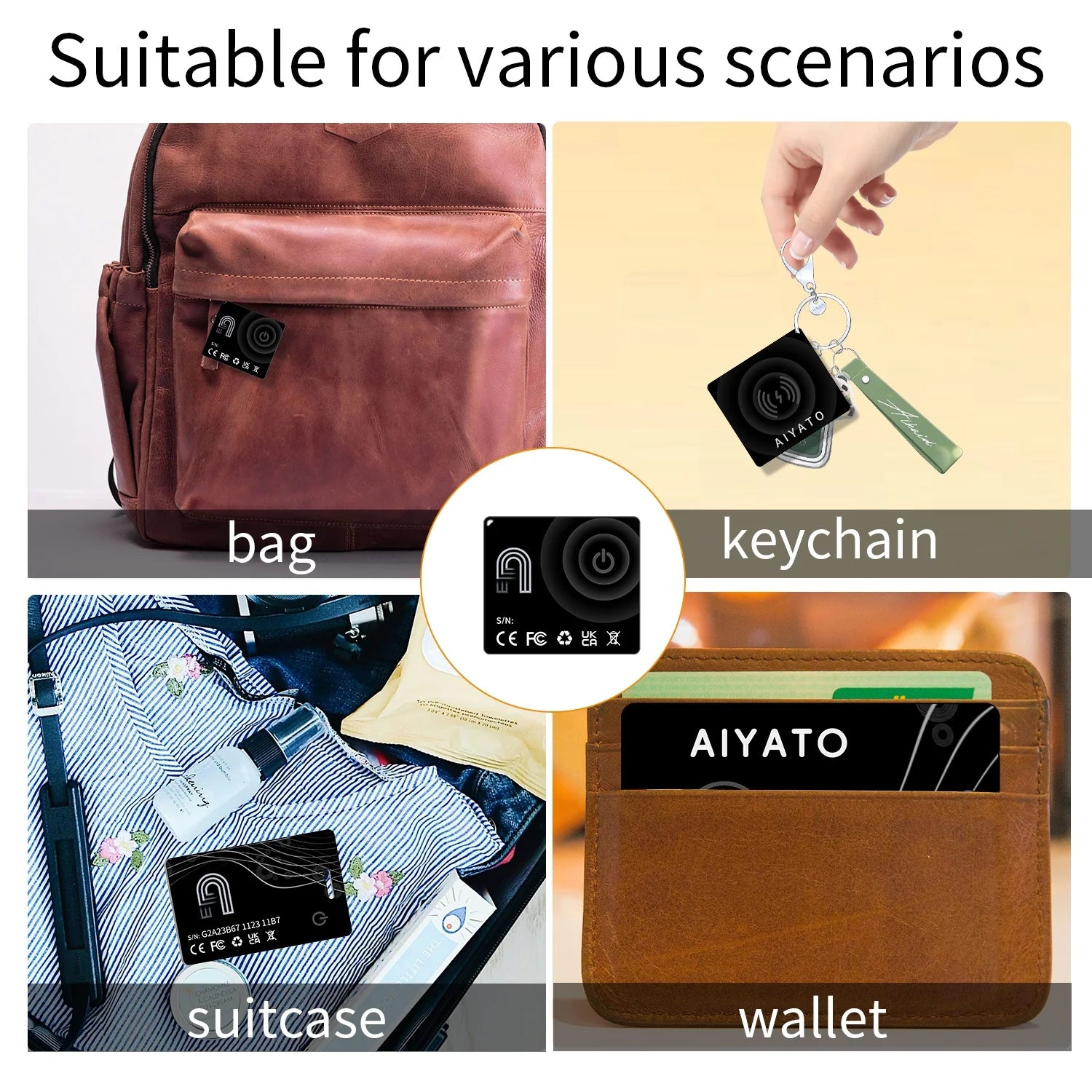 Ultra-thin Wireless Charging Wallet Card Bluetooth GPS Tracker Smart Tag Work with Apple Find My Location Wallet Finder for IOS Peaceful Pleasures Health and Wellness