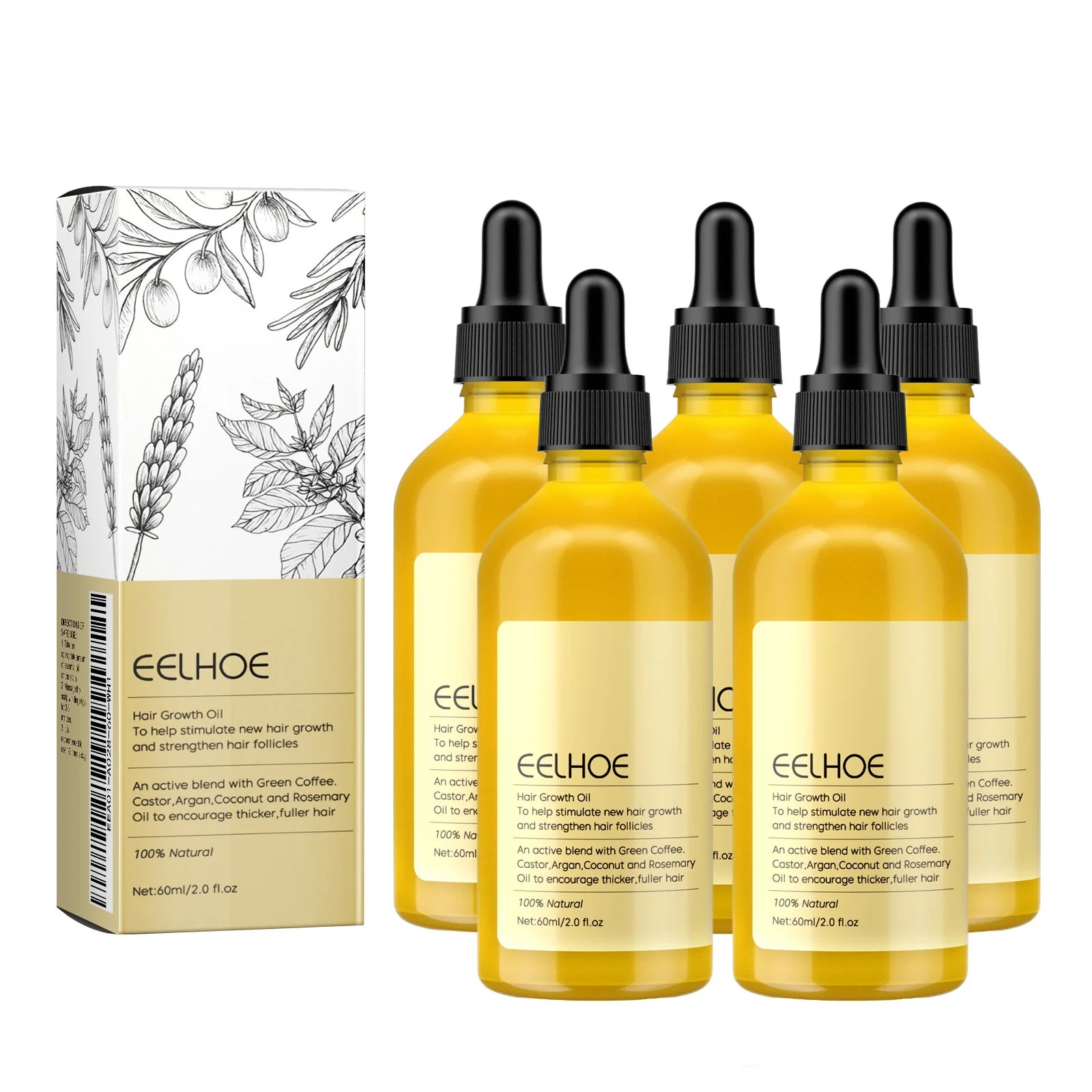 60ml Rosemary Dense Hair Essential Oil Veganic Lavender Repair Hairs Damage Prevent Hair Loss Smooth Hairs Nourish Hair Care Oil Peaceful Pleasures Health and Wellness 5pcs