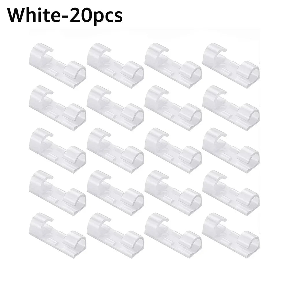 Desktop Cable Organizer Clips | Cord & Wire Manager