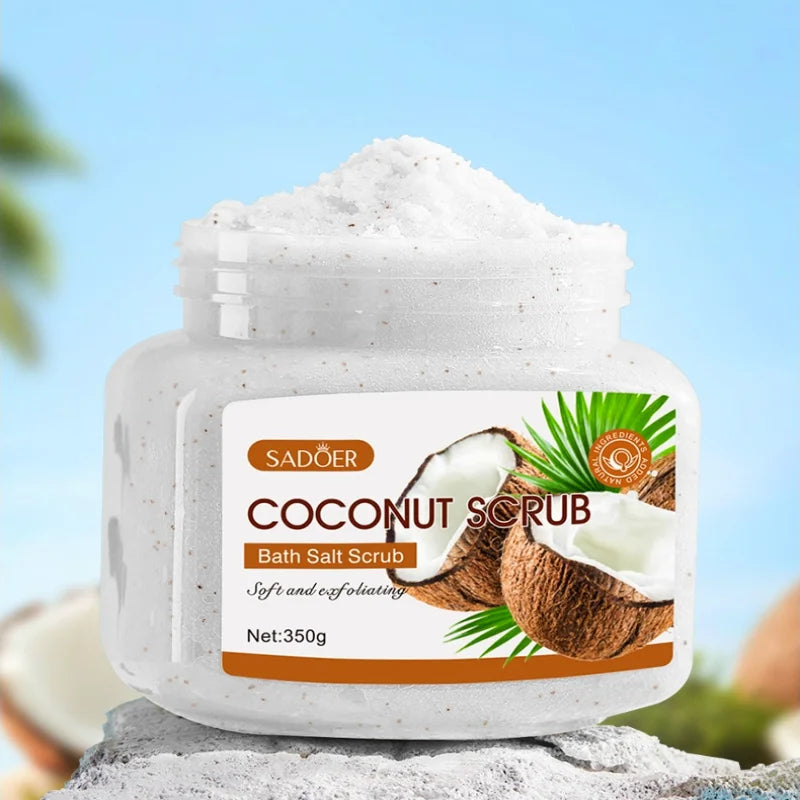 350g Coconut Body Scrub – Walnut Shell, Glycerin & Coconut Extract
