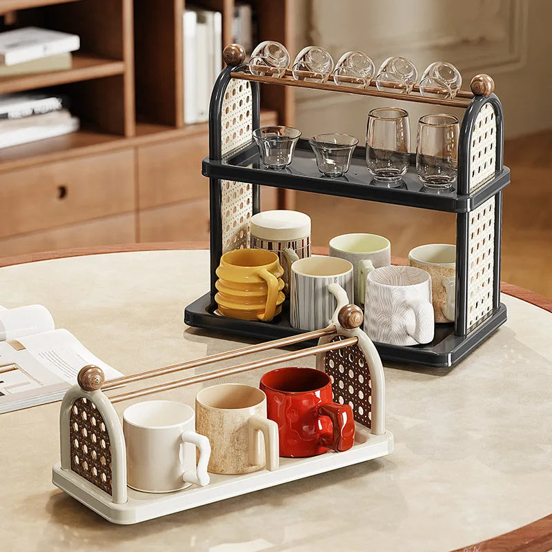 Multi-Purpose Cup Holder Organizer - Drying Rack for Coffee Mugs, Tea Cups & Kitchen Glassware with Space-Saving Design Peaceful Pleasures Health and Wellness