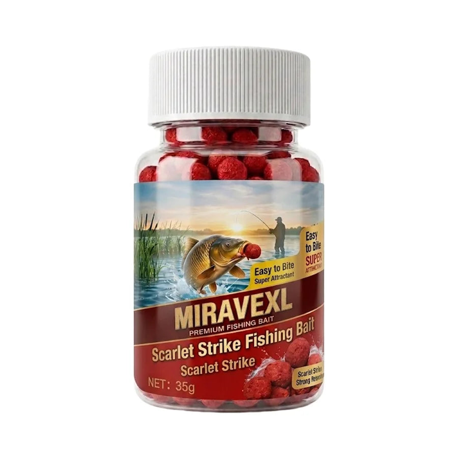 MIRAVEXL Scarlet Strike Red Boilies Carp Fishing Bait Lure