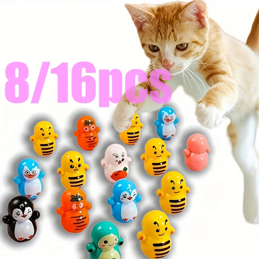 Cat Rolling Toys Set 8/16pcs – Interactive Play & Exercise Cat Interactive Toys Oasis Select