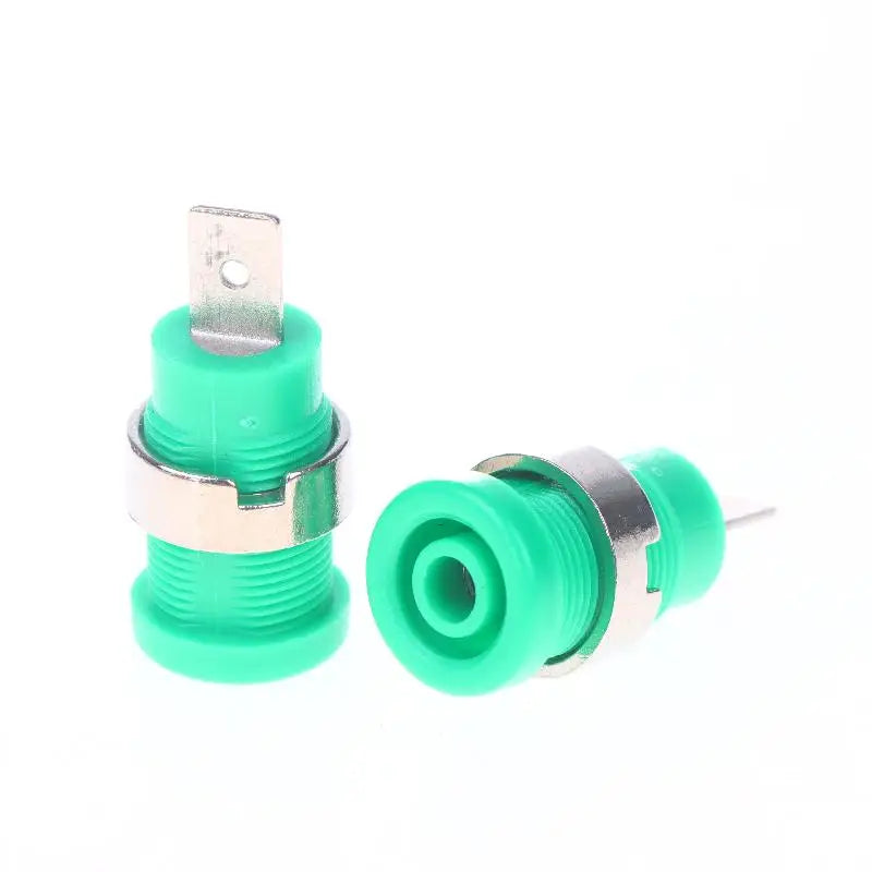 10Pcs Binding Post Adapters Ten For 4mm Banana Female Jack 4mm Banana Plug Connectors Panel Mount Socket Peaceful Pleasures Health and Wellness Green 10pcs