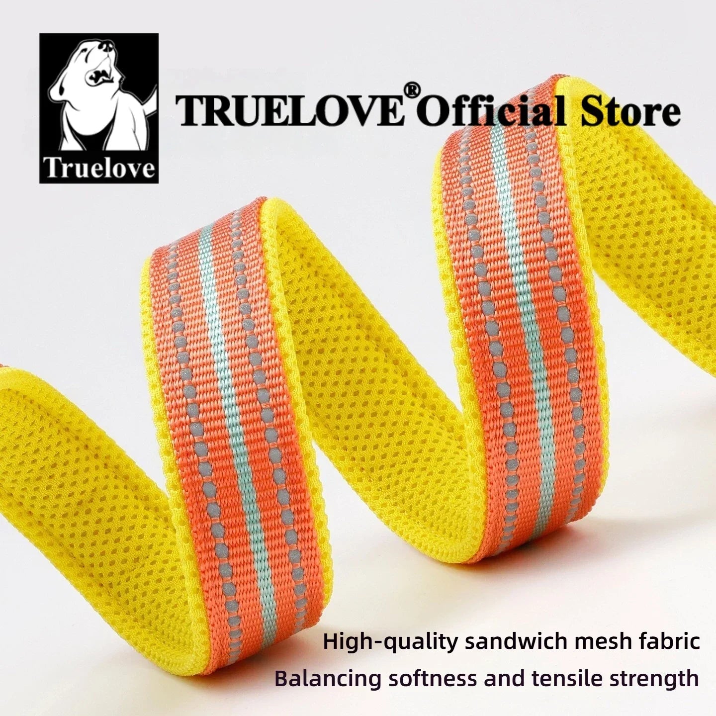 Truelove Pet Leash 200CM Comfort Sandwich Dog Leash Soft Padded Breathable No Pull Pet Lead Durable Reflective Rope TLL2112 Peaceful Pleasures Health and Wellness