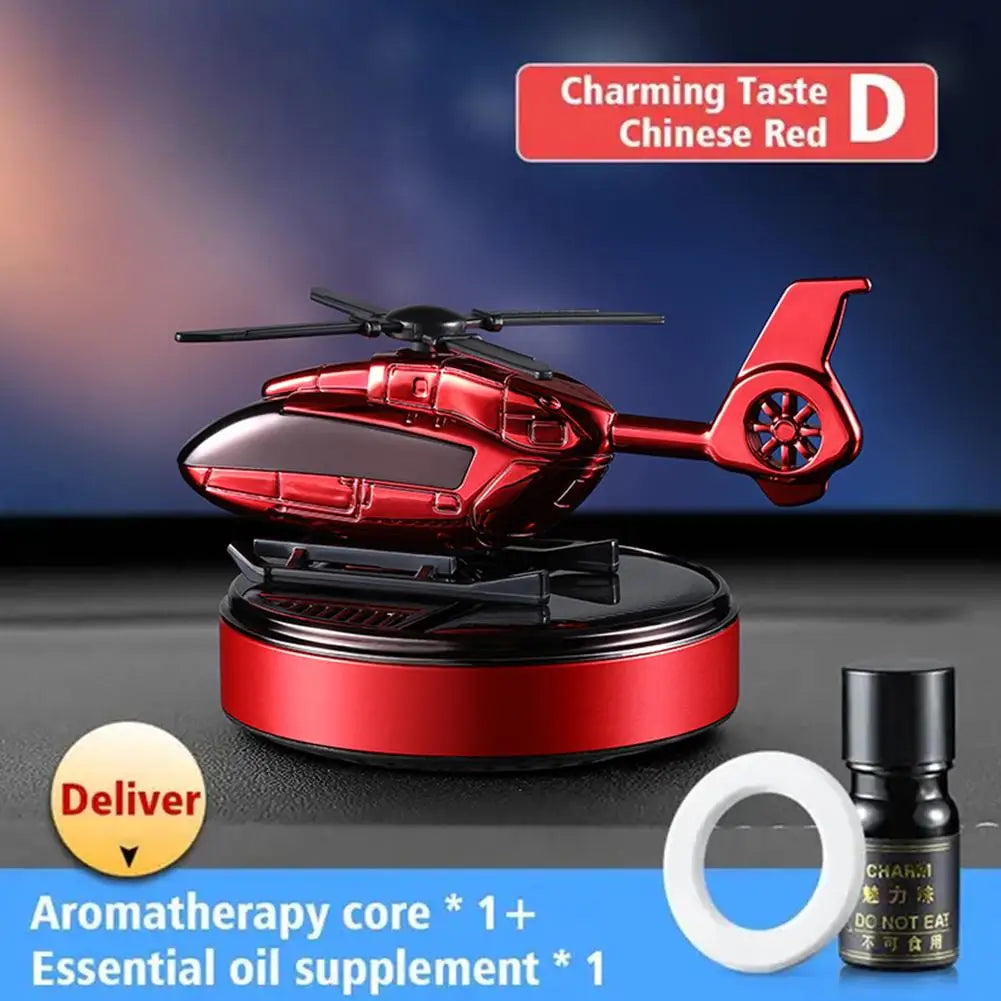 Car Solar Air Freshener Airplane Solar Helicopter Interior Accessories Trim Propeller Rotary Perfume Diffuser Deodorant Peaceful Pleasures Health and Wellness D